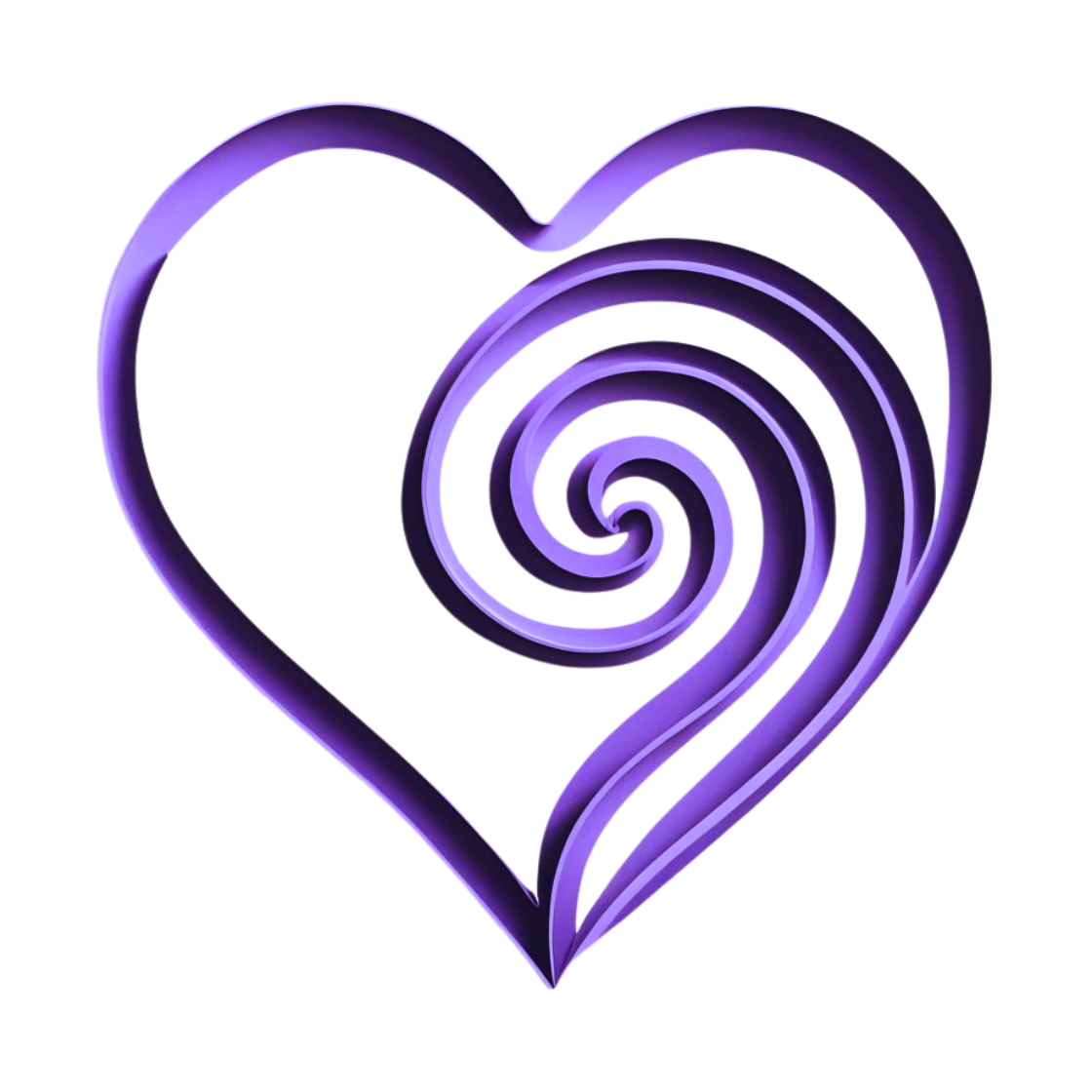 coração com espiral incorporada