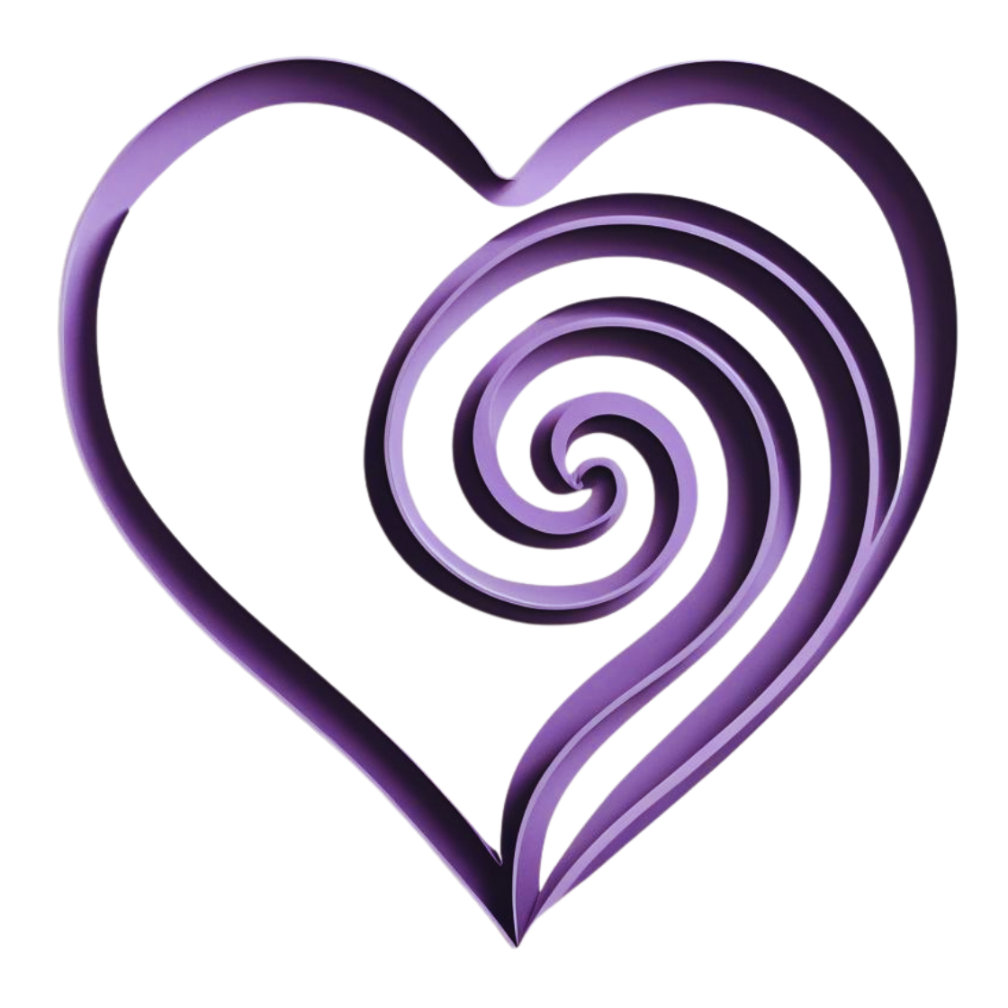 coração com espiral incorporada